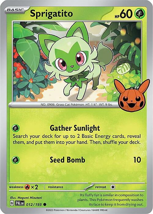Paldea Evolved Sprigatito #12/193 Trick or Trade